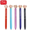 Personalized Engraving Logo Cute Hollow Ballpoint Pen High Quality Signature Advertising Gel Student Learning Stationery