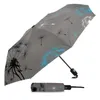 Umbrellas Dandelion Grey Outdoor Windproof Rain Umbrella Fully Automatic Eight Strands Men Women Male Large Parasol