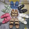Zapatillas de diseñador Feel Sandals Zapatos de hombre RAFFIA Slide de doble banda F Slipper Sandalia de mujer Slides de paja Zapatillas de goma