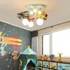 Światła sufitowe wisiorki dla dzieci lampy samolotów LED Kreatywna kreskówka do wystroju domu w pokoju dziecięce żyrandole