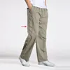 Pantaloni da uomo 2023 Estate Autunno Casual Uomo Cargo Pantaloni larghi in cotone Salopette da uomo Pantaloni dritti Homme Plus Size 6XL