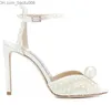 Sandales Haute Qualité Nice Perfect Sacora Sandales Perles Blanches Escarpins De Mariage Designer Femmes Talons Hauts Marque De Luxe Robe De Soirée EU35-42 Avec Boîte Z230629