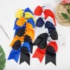 7.5 Inch Dual Color Large Swallowtail Butterfly Knot Elastic Children's Hair Band Hair Rope Cheerleading Performance Girl's Headwear Variety of Styles to Choose