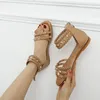 Sandals 23 Joker Elegant Retro Style High Quality Soft Leather Flat-bottomed Summer Ladies' Fashion Willow Nail Design Roman