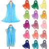 Scarves Oversized Summer Chiffon Beach Towel Solid Color Ladies Scarf Cape Holiday Long Sunscreen Shawl Foulard Bandana