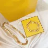 Classic Golden Bracelet Designer Necklace Womens Unisex Jewelry For Women Chain Bracelets Letter F Necklaces Luxury Ornaments Men