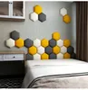 Tête de lit multicolore tête de lit hexagonale lit sac souple ensemble 3D autocollant mural tatami têtes de lit décoration murale esthétique décoration de la maison Art 230628