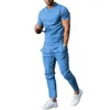 Men's T-shirt Suits Tracksuit Tennis Shirt Shorts and T Shirt Set Solid Color Crew Neck Casual Sports Short Sleeve 2 Piece Clothing Apparel Sports Designer Casual