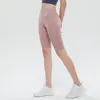 LU LU LEMONS Capris Vestito da Donna Nudo Fiess Vita Alta Elastico Indossa Pantaloncini Attillati ad Asciugatura Rapida Pantaloni da Yoga