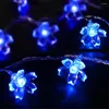 Parti Dekorasyon Kiraz Çiçeği Çiçek Çelenk Batarya Güçlü LED String Işıkları Kristal Çiçekler Kapalı Düğün Noel Dekorları