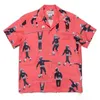 Koszule mężczyzn luźne lato pełne drukowane mężczyźni kobiety mody Wacko Maria Hawaiian Short Shirt 230629