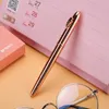 Pennor M G ROSE GOLD Luxury Fountain Pen Metal Liquid Ink Pen Set 0,38 mm 0,5 mm kalligrafi Pennor för skolpapper gåva söt kawaii