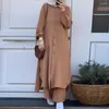 Vêtements ethniques Moyen-Orient Musulman Ensemble Abaya Deux Pièces À Manches Longues Haut Et Pantalon Tenue Vendu Mode Lâche Casual Match Filles Costume 2023