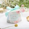 Emballage cadeau 2023 arrivée marbre couleur mariage boîte à bonbons sac Kraft papier Suger Case chocolat boîtes sacs pour bébé douche fête