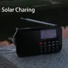 Altoparlanti Lettore musicale portatile con altoparlante radio FM tascabile solare con torcia elettrica, timer di spegnimento, scheda TF di supporto