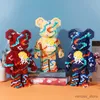 Blocks Creative Drawer Bear Building Block Colorful Stripe Cartoon Assembled Model Magic Toy For Kids Birthday Gift R230629