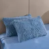 Bedding sets Home Textile 4PC Duvet Cover Set Super Soft Warm Plush Shaggy Fleece Bedding Set Mink Velvet Duvet Cover Bed Sheet Pillowcases 230629