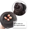 Perucas Sintéticas Jeedou Messy Bun Chignon Donut Hair Pad Elastic Rope Rubber Band Hairpiece Black Gary Brown Color 230629