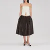 Skirts Sports Sense Y2k Low Waist Broken Pleated Umbrella Skirt Niche Design Drawstring Black Hem Women's 2023 Summer