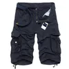 Herren Shorts Sommer Baumwolle Cargo Männer Mode Multi Tasche Einfarbig Kausal Lose Outdoor MID Kein Gürtel 230629