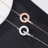 Designer Charm 925 Sterling Silver Jewelry Carter Double Ring Cake Micro Inlaid Zircon ClaVicle Necklace Silver Plated Rose Gold Pendant