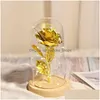Other Festive Party Supplies Artificial Eternal Rose Enchanted Flower With Led Light Valentines Day Mothers Birthday Christmas Gif Dhrb6