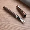 Stylos Jinhao Fountain de bois de luxe de haute qualité Standard Metal Iraurita 0,7 mm Fine Nib Calligraphie Encre stylos pour l'écriture de bureau