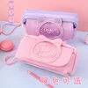 Étuis à crayons Kawaii toile papeterie pour étudiants sac de rangement fournitures scolaires mignon grande capacité stylo boîte