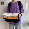 Men's Suits B1672 Male Tops Tees Summer Tshirt Short Sleeve Cotton Loose Fitted Oversize 4XL Plain Solid Man Clothing