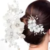 Hair Clips Bridal Metal Barrette Clip Hairpins Rhinestone Pearl Petal Wedding Hairstyle Design Tools Women Accessories