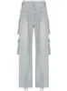 Jeans femme Y2K poches en détresse Streetwear Baggy taille haute Denim Cargo pantalon femmes Harajuku Vintage lâche maman