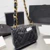 Can Designer Schoudertassen Klassieke Lattice Messenger Bag Dames Dikke ketting Luxe handtassen Mode Eenvoudig Vierkant Hoge kwaliteit Leer Mobiele telefoon portemonnee 230615