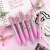 Stylos 36 pcs / lot kawaii rose lapin de lapin gel stylo mignon 0,5 mm à encre noire Signature des stylos de bureau