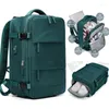 スクールバッグ旅行バックパックの女性多機能荷物荷物軽量防水USB充電ラップトップバグパックモキラ靴ポケット付き