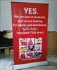 80x200cm Supporto per banner roll up portatile in alluminio retrattile di nuovo arrivo per fiere pubblicitarie