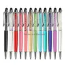 Penne a sfera Bling 2-in-1 Crystal Diamond Sn Touch Stylus Pen Office School Forniture di cancelleria Xbjk2112 Drop Delivery Business In Dhpbx