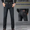 Hommes s Jeans 2023 Top Marque Confort Droite Denim Pantalon D'affaires Casual Élastique Mâle Haute Qualité Pantalon 230629