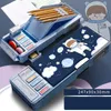 Cases Large Plastic Pencil Case Cartoon Students Kawaii Multifunction Pencil Cases Kids Gift Pen Cases Stationery Box School Supplies