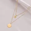 Chains The Lucky Small Square Brand Double-layer Necklace Good Luck Vinyl Clavicle Chain Accessories