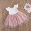 Vestidos para meninas Ma Baby 6M5Y Princesa Criança Criança Vestido Pérola Tule Festa Casamento Aniversário Dia dos Namorados Para 230628