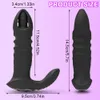 Bluetooth App Thrusting Anale Butt Plug Vibrator voor Mannen Vrouwen Gay Draadloze Controle Prostaat Bullet Buttplug