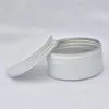 Storage Bottles 50/100pcs 80g Empty White Aluminum Tins Screw Top Round Candle Spice With Lid Containers