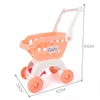 Kitchens Play Food Kids Shopping Cart Toy Cut Fruit Vegetables Pretend Play Kitchen Game Basket Simulation Fruit Food Educational House Grils Gifts 230628