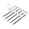 Hangers Pants Rack Stainless Steel Trouser Hanger Space Saving Scarves 5 In 1 Belts Ties One-side Opening Retractable Hanging Rod Non-sl