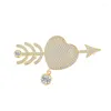 Broches bijoux créatifs une flèche à travers un coeur broches cadeau épinglette manteau Badge mode cristal Broche pour les femmes Broche