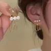 Boucles d'oreilles à tige 2023 élégant baroque naturel perle d'eau douce doux accessoire cadeau pour femme filles à la fête de bijoux de mode coréenne