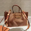 Raffia Beach Bags Women Designer Shoulder Bag Summer Travel Bags Cane Tote Luxury Woven Straw Bag Purses Handbag With Pouch 2306291BF
