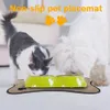 Lits pour chat meubles 2 pièces brodé facile à nettoyer tapis pour animaux de compagnie pour l'eau de nourriture mignon réutilisable microfibre forme d'os de chien coussin d'alimentation antidérapant sous le bol 230628