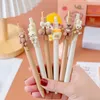 Stylos 96 pcs / lot mignon ours lapin dessin animé gel gel encre stylo de bureau mignon de bureau d'écriture