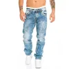 Mens Jeans Fashion Classic Blue Black Premium Loose Wide Leg Pants Business Casual Brand Men Workwear Straight 230629
